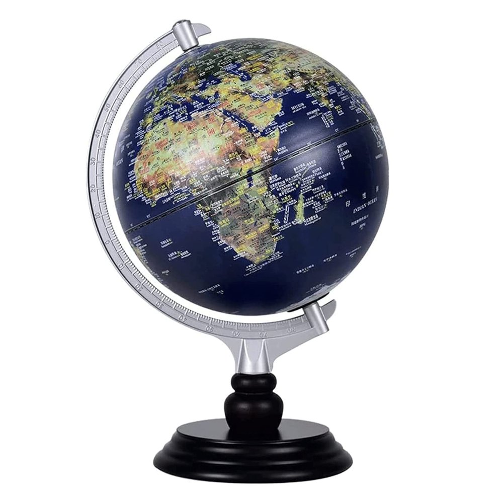 POCHY Beautiful Globe Lighting Globe 360 Rotating World Globe with Stand Rechargeable Hd Globes Desktop Geographic Globes Home Decoration Fine and Clear