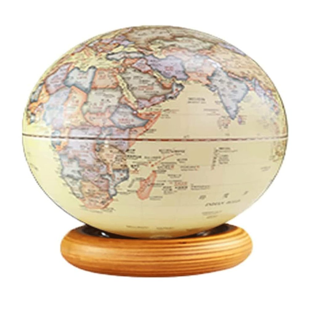 POCHY Beautiful Globe Illumination Globe 3D Three-Dimensional Rotating Globes with Wooden Base World Globe for Adult Students Hd Geographic Globes Fine and Clear