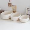 KAKAA Pack of 3 White boat shaped Storage Basket,Environmentally Friendly Washable Woven Baskets for Storage Cotton Rope Basket Versatile for Bathroom Storage Baskets Bedroom, Baby Room,Living Room view 1