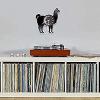 Round Wall Clock Llama Animal Decor Vinyl Alpaca Nursery Laser Cut Silhouette Wall Art Vinyl Album Re-purposed Record Clock Decorative Gift view 3