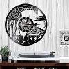 Wall Clock Giraffe Wall Clock African Wildlife Zoo Amimals Carved Vinyl Wall Clock Nursery view 2