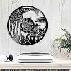 Wall Clock Giraffe Wall Clock African Wildlife Zoo Amimals Carved Vinyl Wall Clock Nursery view 4