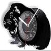 Round Wall Clock Guinea Pig Funny Hamster Piggy Pet Nursery Shadow Laser Etched Art Wall Clock Animal Lover Clock Decorative Gift view 1