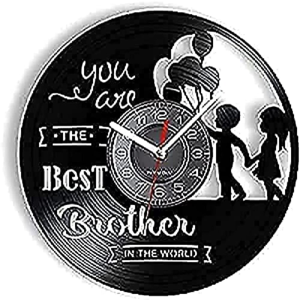 Wall Clocks for Living Room Exclusive Wall Clock Family Affection Between Brother and Sister Parenthood Wall Clock Nursery Musical Battery Powered