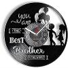 Wall Clocks for Living Room Exclusive Wall Clock Family Affection Between Brother and Sister Parenthood Wall Clock Nursery Musical Battery Powered view 1