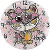 Round Wall Clock Baby Shower Cartoon Girl Round Plate Clock for Kitchen Bedroom Home Office School Decorative Gift view 1