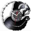 Round Wall Clock Wildlife Ferret Vinyl Woodland Animal Nursery Room Decor Wall Watch Carved Gramophone Music Record Clock Decorative Gift view 1