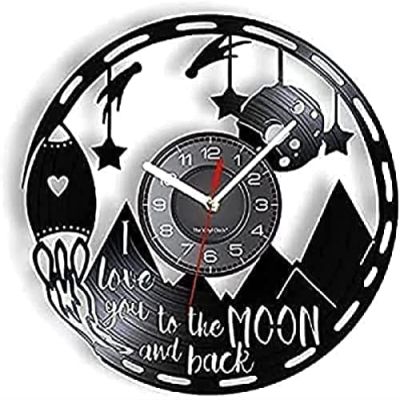 Wall Clock Nursery Quote Sign Valentines Day Vinyl Clock Couple Anniversary Lovers