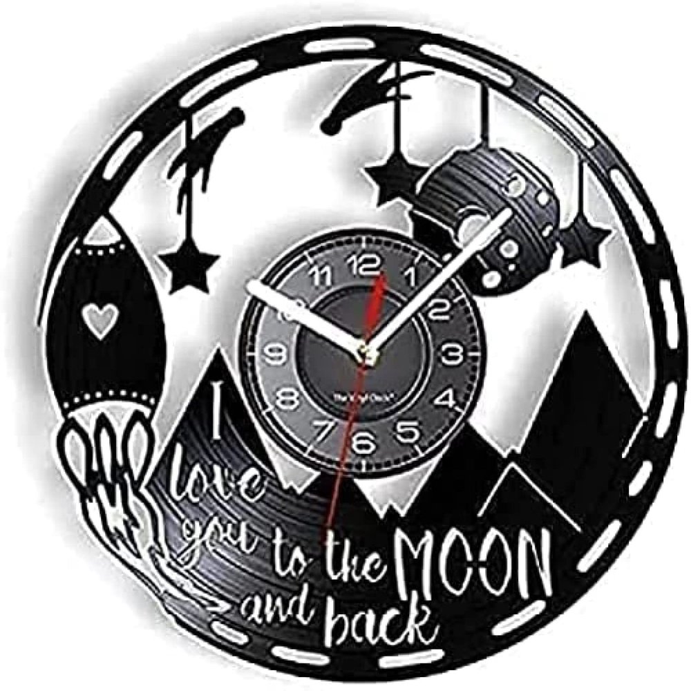 Wall Clock Nursery Quote Sign Valentines Day Vinyl Clock Couple Anniversary Lovers