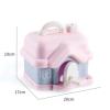 Children's Cartoon Small House Design Saving Money Piggy Bank, Cute Large Capacity Coin Bank for Girls (with Stickers) (Color : Pink, Size : 20 * 19 * 17cm) view 2