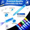 Joycover 12 PCS Invisible Ink Pen with UV Light for Kids, Spy Pens and Notebook, Birthday Party Favors for Kids 4-8, School Prize Goodie Bag Stuffers, UV Pen for Secret Message Escape Room view 2