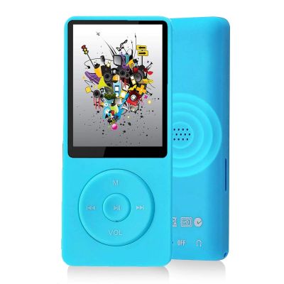 Mp3 Mp4 Player for Kids, MP3 Player with 1.8in HD Screen, FM Radio, Earphone, Portable HiFi Audio Player with Voice Recorder Video Photo Viewer E Book Games (Blue)