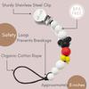 Ali+Oli Silicone Pacifier Clip for Baby (Mouse) 100% Food-Grade BPA Free Newborn Pacifier Holder Infant Binky Clip for Baby Boy or Girl view 3