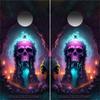 Purple Skull Ooze Cornhole Wraps Kustom Art view 1