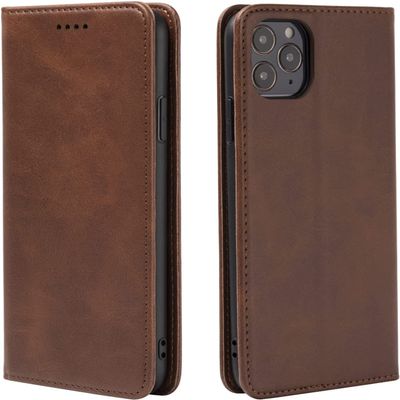 BKUANE Case for iPhone 13/13 Mini/13 Pro/13 Pro Max, Flip Wallet Phone Case Protective Shockproof Cover with Kickstand TPU Shell Card Slots (Color : Brown, Size : 13pro max 6.7")