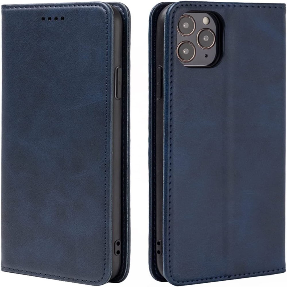 BKUANE Case for iPhone 13/13 Mini/13 Pro/13 Pro Max, Flip Wallet Phone Case Protective Shockproof Cover with Kickstand TPU Shell Card Slots (Color : Blue, Size : 13pro max 6.7")
