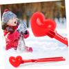 BESPORTBLE Outdoor Clip Heart-Shaped Maker 2 Pieces Plastic Molds Winter Fun for Children view 3