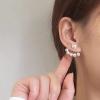Fashion Earrings for Women 1 Pair Ear Studs Temperament Fan-Shaped Elegant Minimalist Geometric Decorative Birthday Gifts Women Faux Pearl Stud Fashion Earrings for Women (Picture view 2
