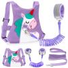Toddler Leash-Baby Walking Safty Harness and Child Anti Lost Wrist Link for Girls/Boys Travel (Purple) view 1