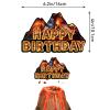 Lava Party Decorations Volcano Birthday Party Decorations Includes Lava Banner Volcano Cake Cupcake Toppers Balloons for Science Dinosaur Party Luau Hawaiian Party view 4