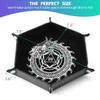 2 Pcs Portable Folding Dice Rolling Tray Set for RPG DND Table Games - PU Leather and Velvet Holder Storage Box - Dragon and Phoenix view 4