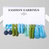 ELROAL Acrylic Earrings Set Ladies Handmade Exaggerated Candy Color Stud Earrings Earring Earring Jewelry 26#26332 view 1