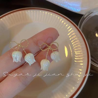 ELROAL Vintage Court Style Light Luxury, Super Shimmering Diamond-Set Flowers, Earrings, Temperament, Versatile Explosive Earrings Women 2075