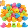 50Pcs Mini Rubber Duck Bath Toys, Multicolor Bath Ducks Bulk Float Duck Baby Bath Toy for Shower Birthday Party Favors Gift Classroom Summer Beach Pool Party Games view 1