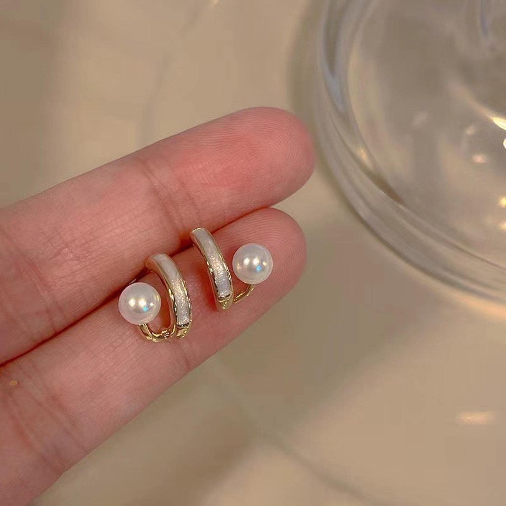 ELROAL Vintage Court Style Light Luxury, Super Shimmering Diamond-Set Flowers, Earrings, Temperament, Versatile Explosive Earrings Women 1320