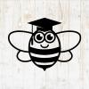 Bee Decals Peel and Stick - Wall Vinyl Decals Stickers - Beehive Beekeeper Honeycomb Honey Queen Bumble Hive Kind Gold Silhouette - Car Window Truck Laptop Tumbler - Kids Nursery Room Decor DWSV14142 view 1