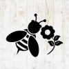 Bee Decals Peel and Stick - Wall Vinyl Decals Stickers - Beehive Beekeeper Honeycomb Honey Queen Bumble Hive Kind Gold Silhouette - Car Window Truck Laptop Tumbler - Kids Nursery Room Decor DWSV14150 view 1