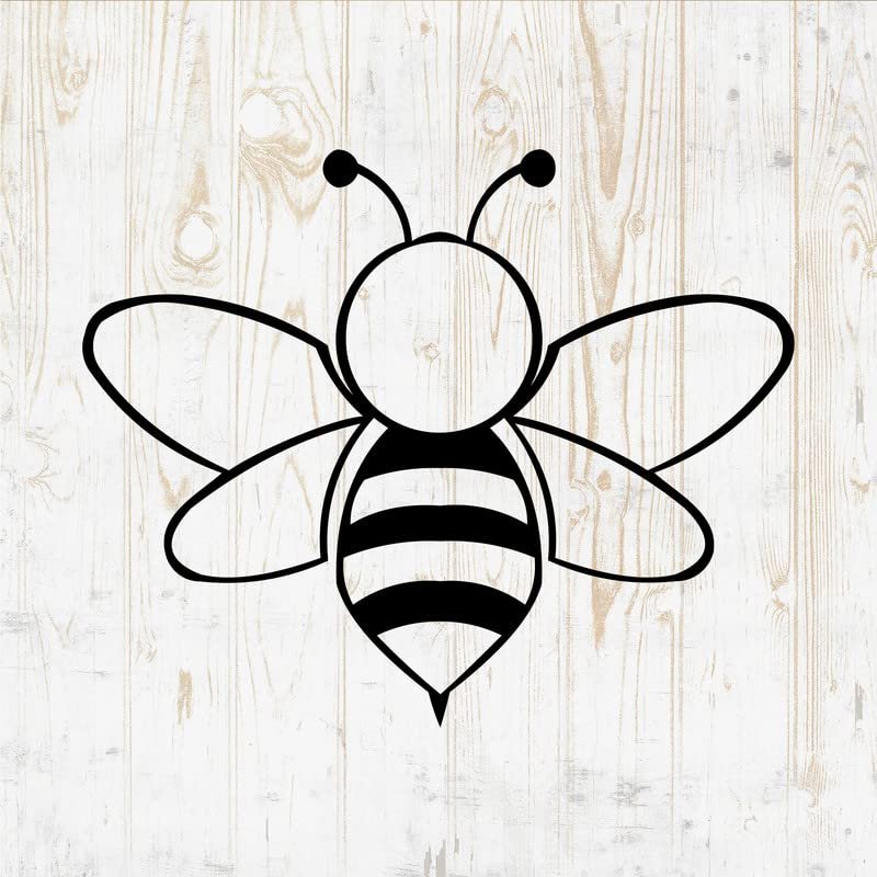 Bee Decals Peel and Stick - Wall Vinyl Decals Stickers - Beehive Beekeeper Honeycomb Honey Queen Bumble Hive Kind Gold Silhouette - Car Window Truck Laptop Tumbler - Kids Nursery Room Decor DWSV14164