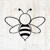 Bee Decals Peel and Stick - Wall Vinyl Decals Stickers - Beehive Beekeeper Honeycomb Honey Queen Bumble Hive Kind Gold Silhouette - Car Window Truck Laptop Tumbler - Kids Nursery Room Decor DWSV14164 view 1