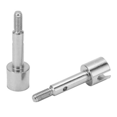 Demeras Wheel Axle Cup, Wearable Metal Rear Axle Cup Stainless Steel 1 Pair for 124016 for 124017 for 144001 for 1/14 Cars