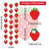 12 PCS Strawberry Birthday Party Banners Strawberry Garland Banner Decorations Berry First Hanging Swirl Kit Cutouts for Girls Baby Shower Party Supplies Decor view 2