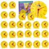 Lenwen 26 Pcs Classroom Clock Kit 24 Hours Learn to Tell Time Teaching Clock Toy for Kids Teaching Time Resources for Kids Learning Teacher Classroom Supplies (Yellow) view 1