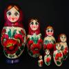 RUSARG 7-Piece Authentic Russian Matryoshka Nesting Dolls - Hand-Painted Traditional Design with Vibrant Colors. view 1