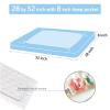 Coastal Themed Fitted Crib Sheet,Standard Crib Mattress Fitted Sheet Toddler Bed Mattress Sheets - Baby Crib Sheets for Girl or Boy,28 x52,White Blush and Ceil Blue view 4