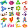70 Pack 24 Blocks Magic Snake Cube Toy,Fidget Mini Snake Cube Puzzle for Kids,Mini Plastic Puzzle Cube Toy for Kids Party Supplies,Classroom Rewards view 3