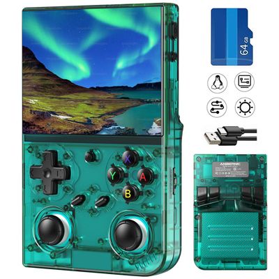 Classic Up Retro Handheld Game Console,Portable Game with 3.5 Inch IPS Screen,with 64G TF Card Pre-Installed 4353 Games Supports 5G WiFi Bluetooth HDMI and TV Output 35XXPRO