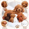 Honoson Nurturing Dog Mommy Plush Set with 4 Baby Puppies Soft Cute Dog Themed Stuffed Plush Toys for Kids Girls Boys Easter Birthday Gifts(Curly) view 3