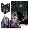 Black Cat Moon Card Binder, 9 Pocket Trading Card Album Folder Sleeves Side Loading 720 Pockets Premium PU Card Book Card Holder Binder Card Album for Game Cards/Sports Cards view 1