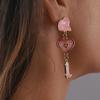 Cowwomen Boot Earrings Western Earrings For Women Cowboy Earring Vintage Western Cowwomen Boot Earrings Cowboy Drop Earrings Pink view 2