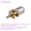 DMiotech DC 6V 300RPM 0.45A Speed Reduction Motor DC Geared Motor High Torque with 2 Terminals for RC Car, Robot Model, DIY Engine view 4