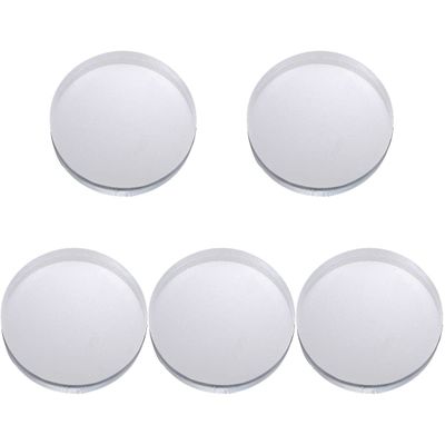 2pcs Display Beveled Xcm Necklace Perfume Acrylic Base, Earrings Pedestals Rack Block Model Lipstick Showing Cosmetics Transparent Doll Decorative Storage Figurine Stand (As Shownx5pcs 8X8X2CMx5pcs)