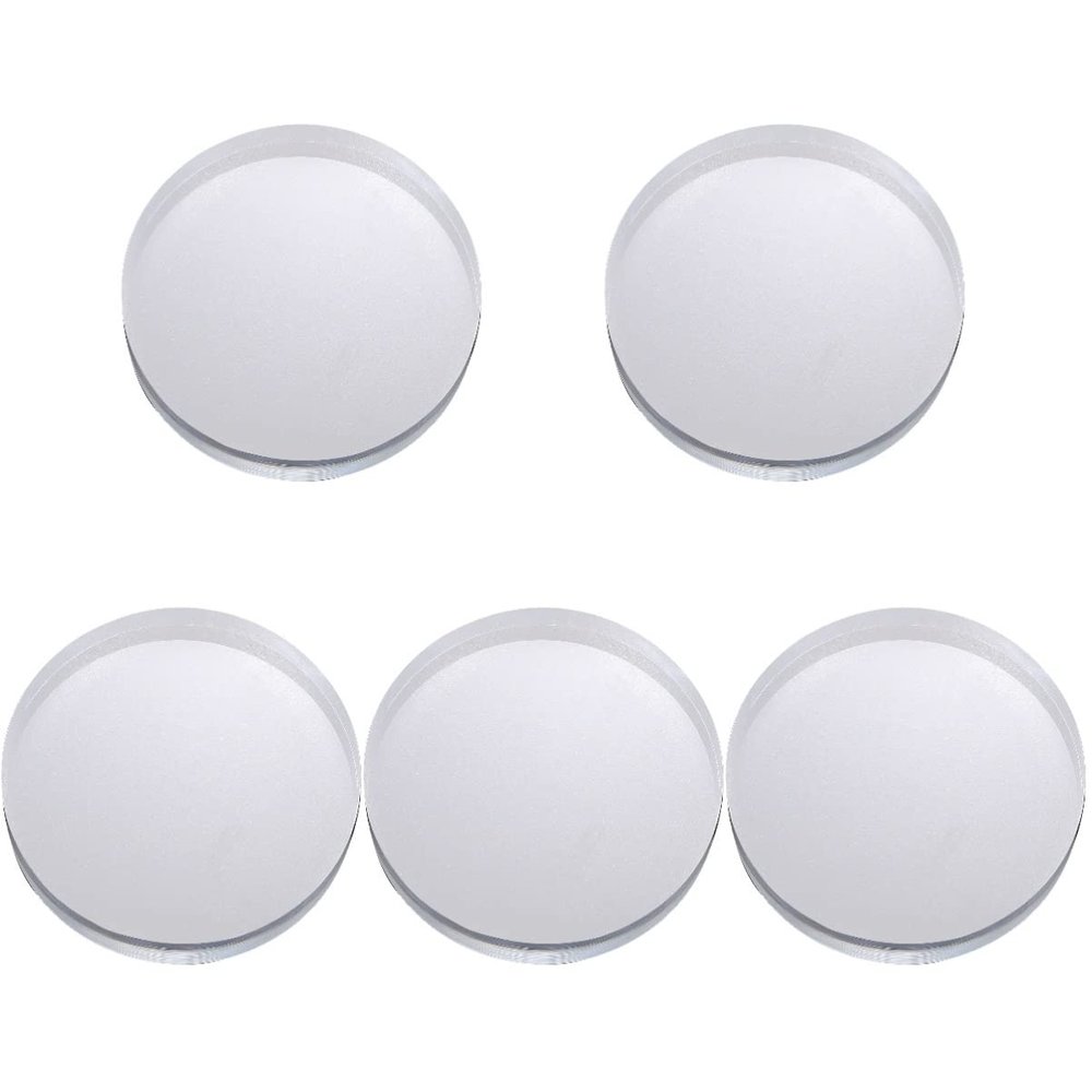 2pcs Display Beveled Xcm Necklace Perfume Acrylic Base, Earrings Pedestals Rack Block Model Lipstick Showing Cosmetics Transparent Doll Decorative Storage Figurine Stand (As Shownx5pcs 8X8X2CMx5pcs)