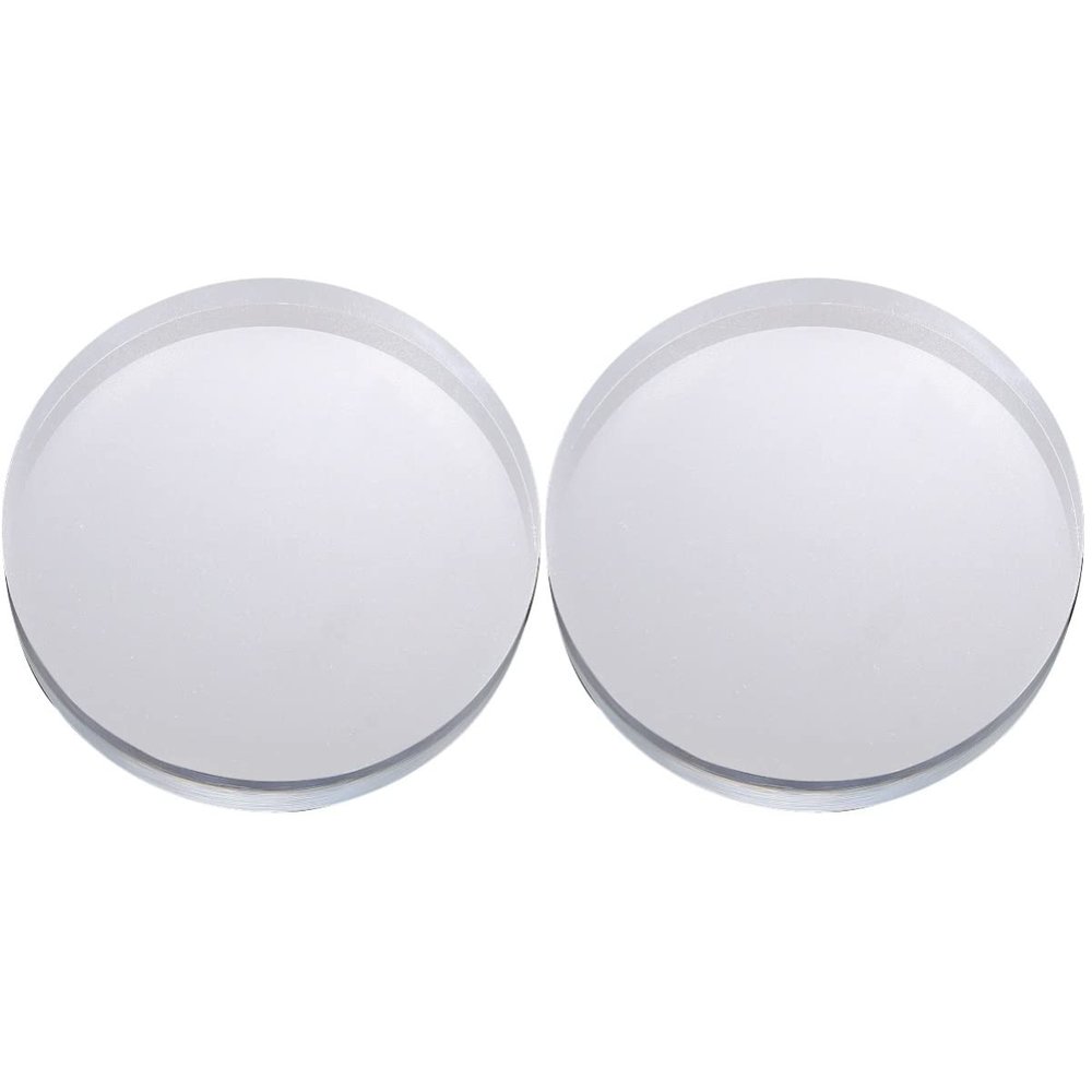 2pcs Display Beveled Xcm Necklace Perfume Acrylic Base, Earrings Pedestals Rack Block Model Lipstick Showing Cosmetics Transparent Doll Decorative Storage Figurine Stand (As Shownx2pcs 10X10X2CMx2pcs)