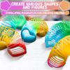 25Pcs Sensory Spring Fidget Toy Set - Rainbow Spring Party Favors with Color & Shape Recognition - Flexible Mini Springs for Teens & Adults in the Shapes of a Circle, Heart, Hexagon, Square & Star view 4