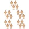 20 Pcs Wooden Robot Wood Educational Desktop Unpainted Peg People Unfinished Wooden Peg Doll Figure Wood Human Figure Model DIY Graffiti Craft view 1