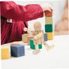 20 Pcs Wooden Robot Wood Educational Desktop Unpainted Peg People Unfinished Wooden Peg Doll Figure Wood Human Figure Model DIY Graffiti Craft view 2